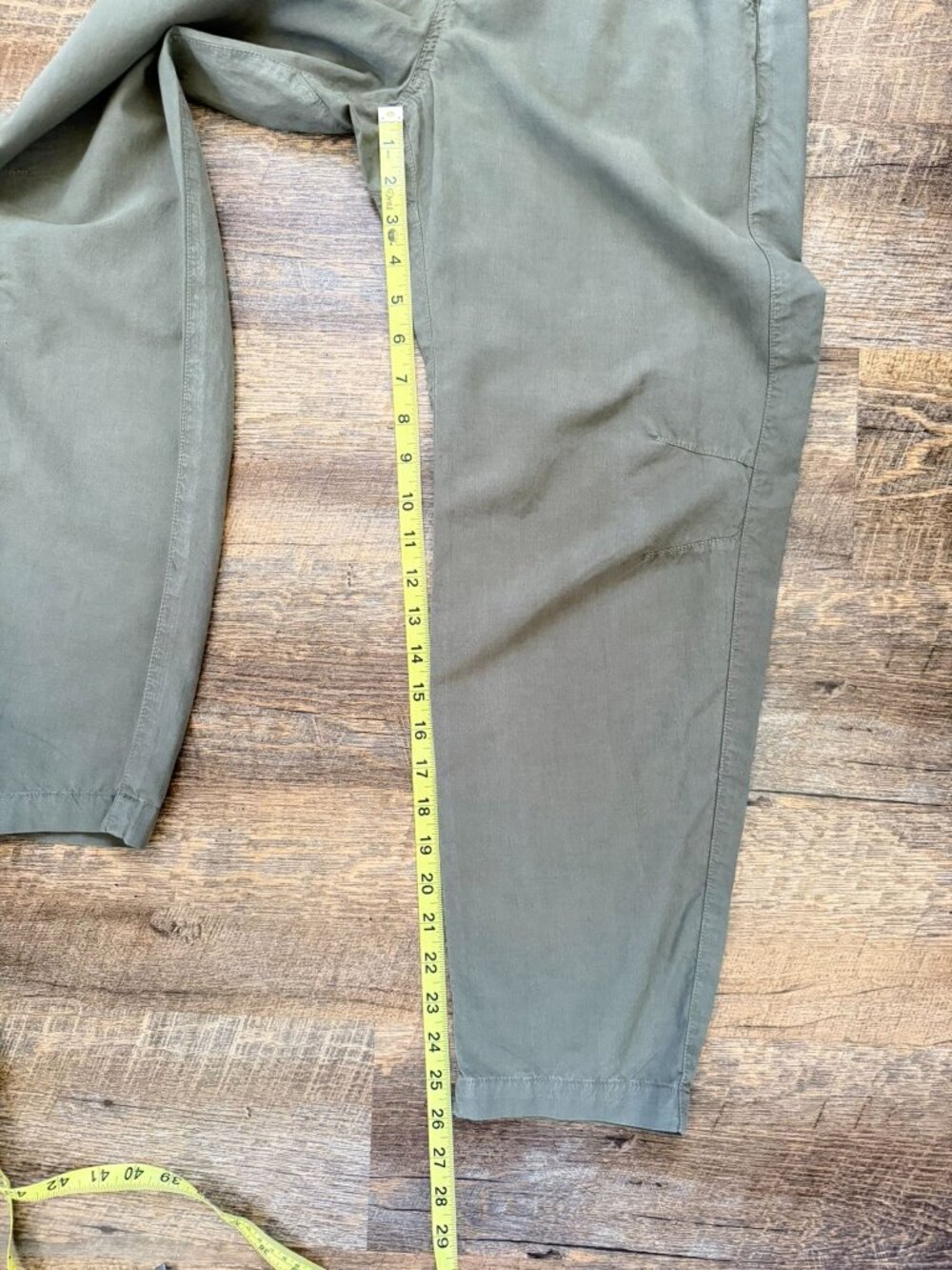 Pharaoh Olive Tencel Cotton Pull-On Utility Pants Women's Size 0 Made in USA - Picture 6 of 8